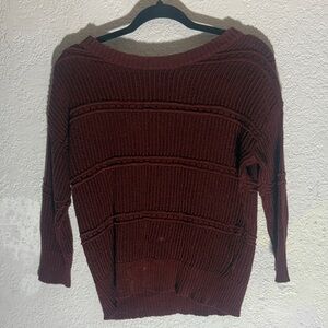 Black Tape Burgundy Knit Sweater
